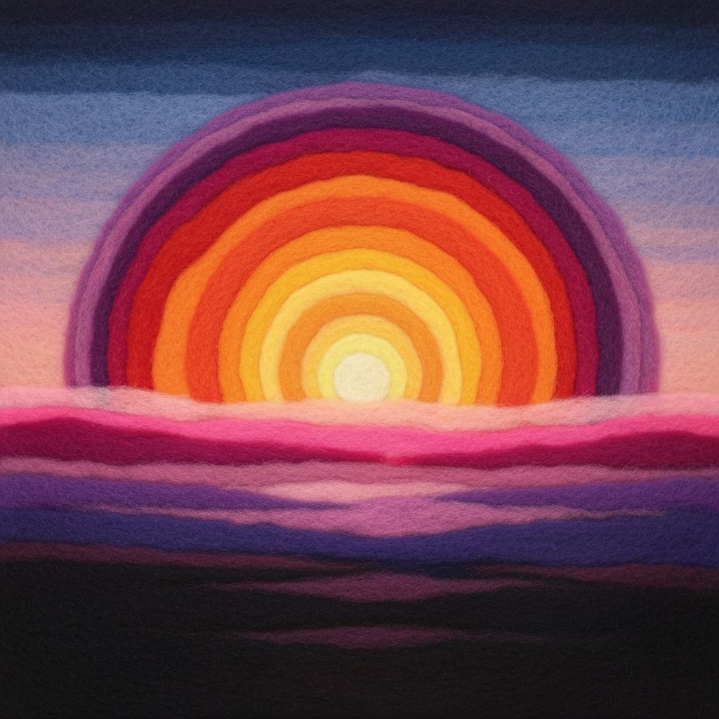 Vibrant Felt Sunset in High Resolution