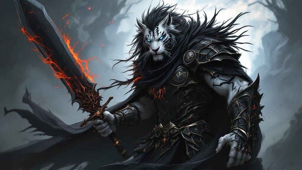 Towering Shadow Knight Radiates Dark Power