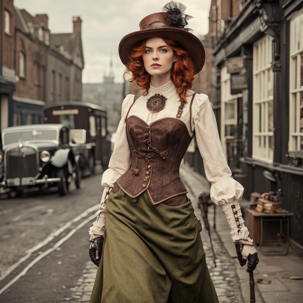 Steampunk Gamine in Victorian Elegance