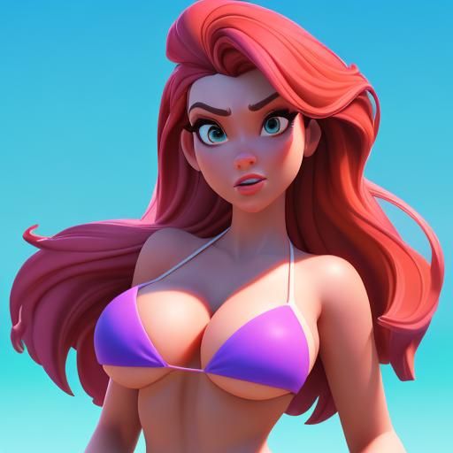 Anna Kendrick Inspired Character in Pixar Style