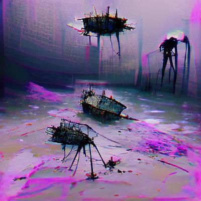 Eerie Abandoned Street at Twilight