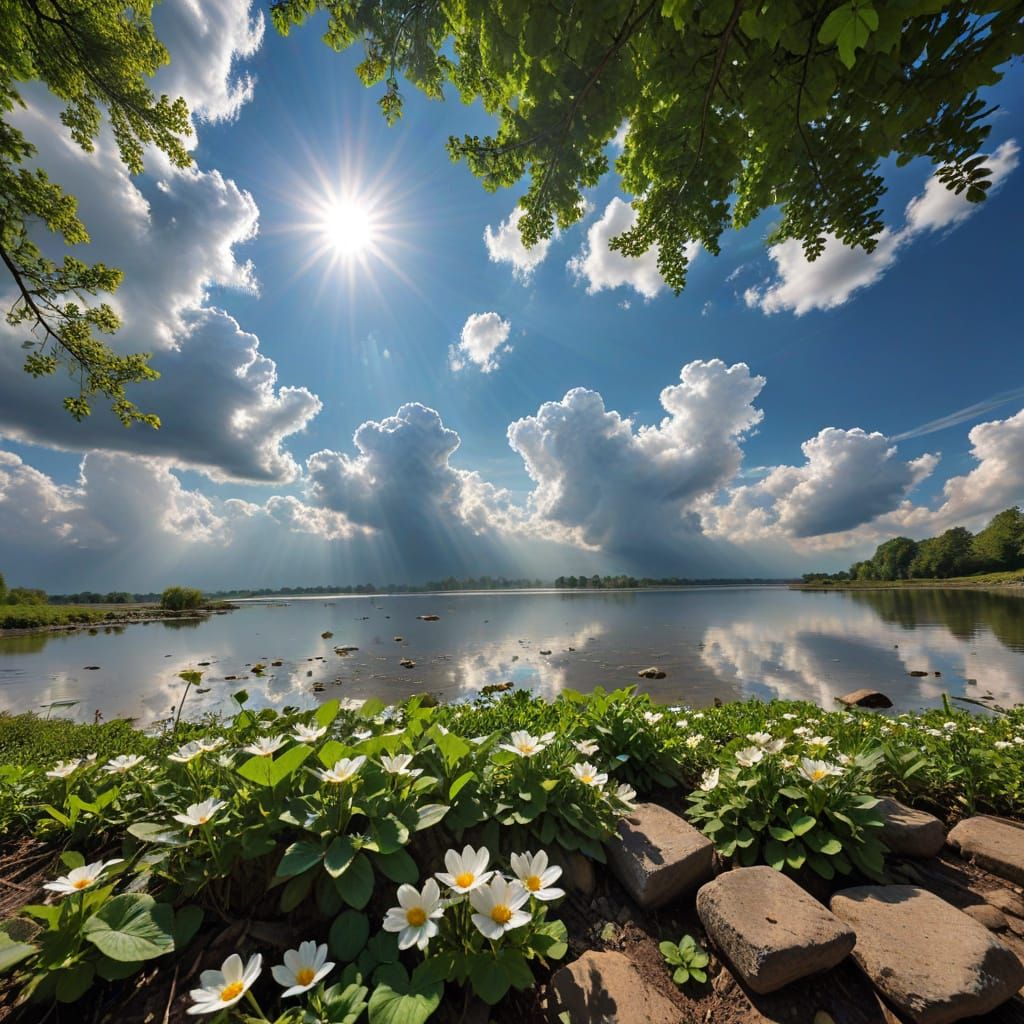 Whimsical Surreal Landscape in a World Upside Down