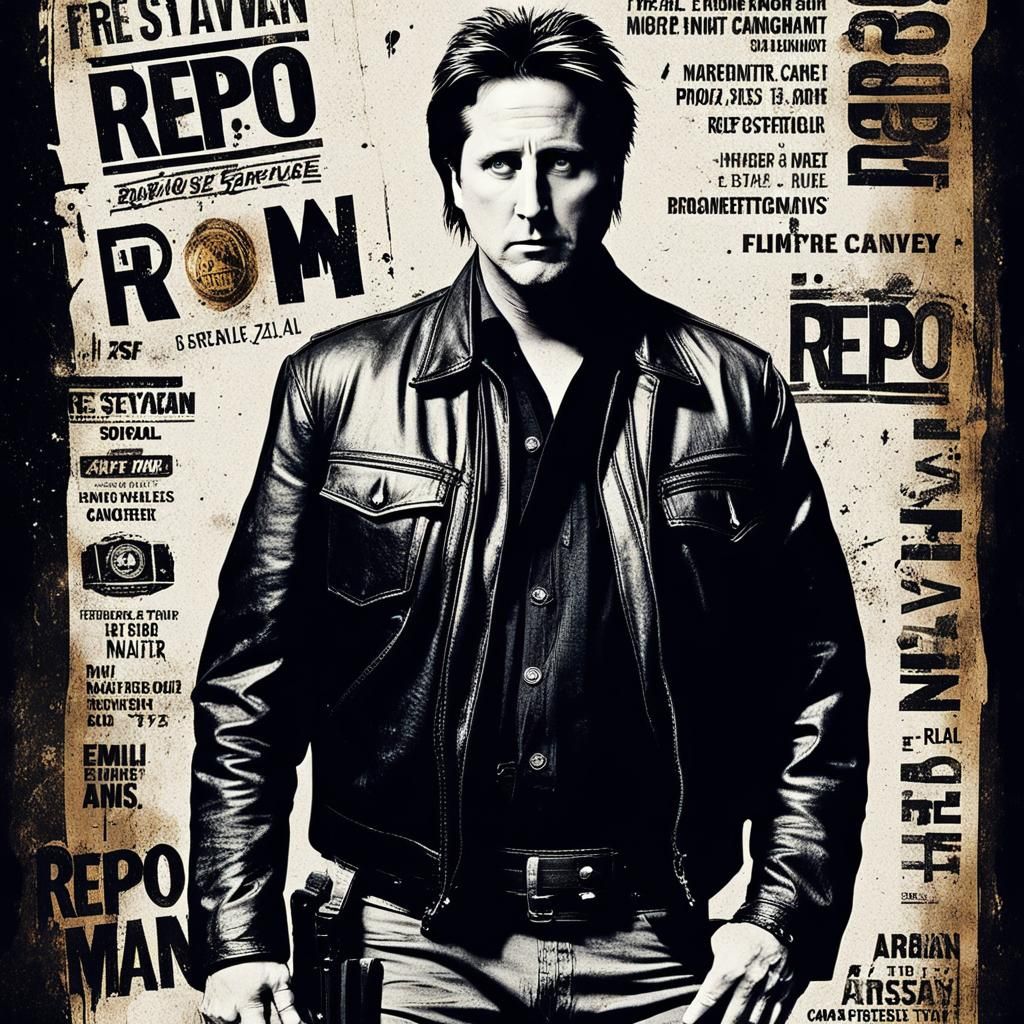 A poster for the cult movie 'Repo Man'