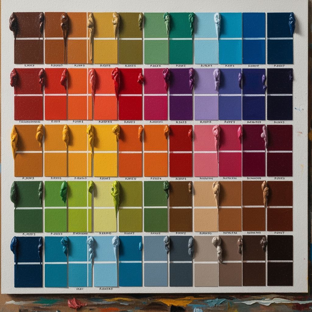 Artisanal Paint Swatches in Dutch Golden Age Style