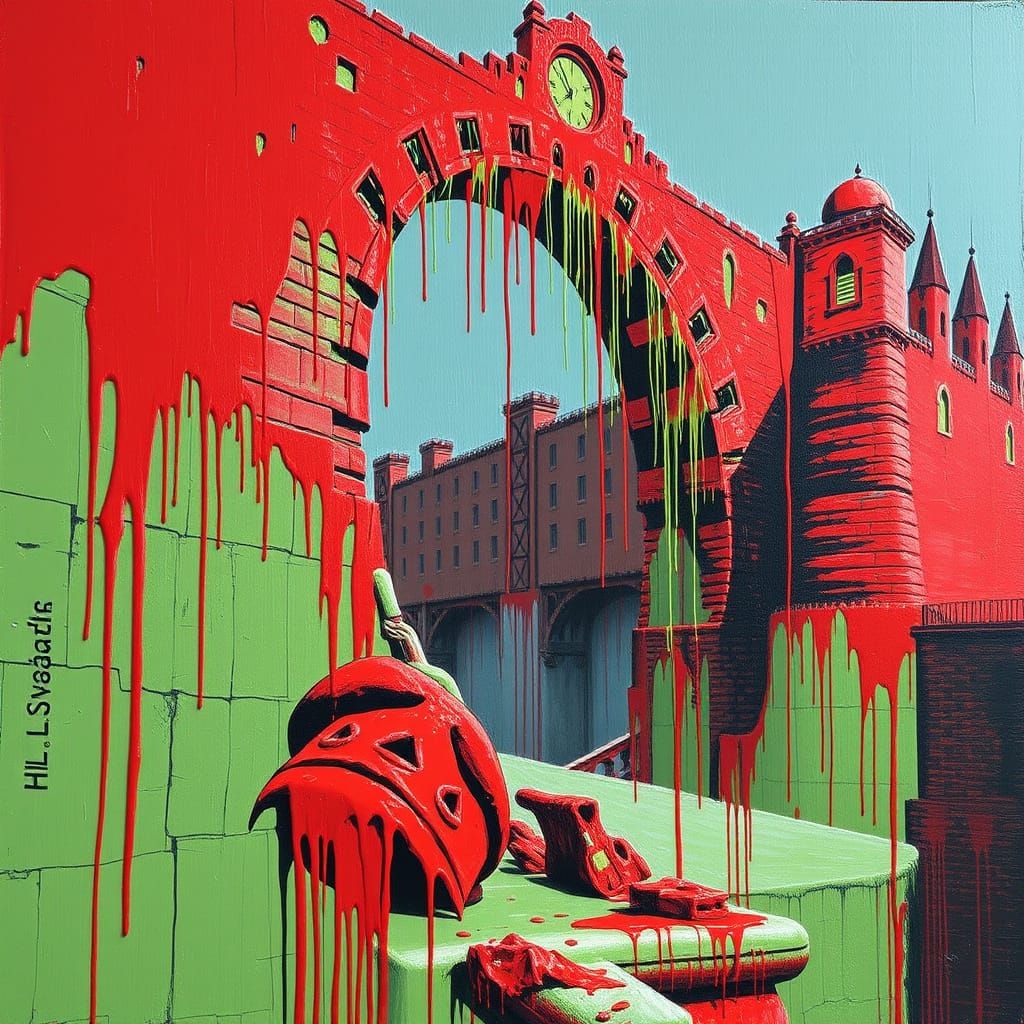 Hellsgate in Vibrant, Expressionist Oil Painting Style