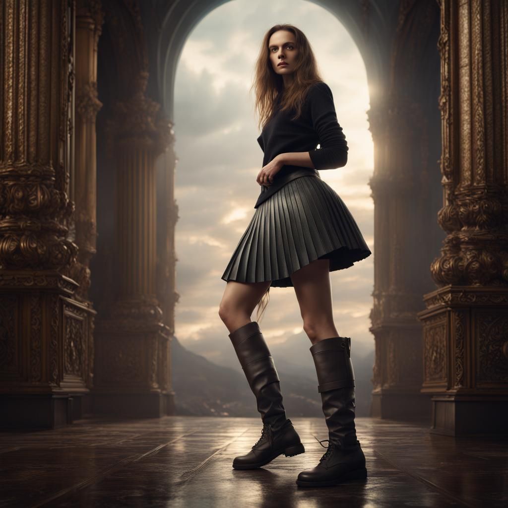 Woman in Boots: Digital Matte Painting