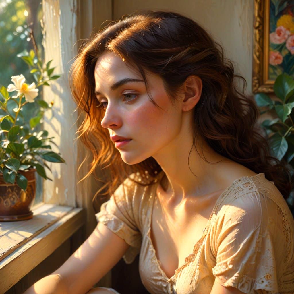 Woman in Soft Morning Light