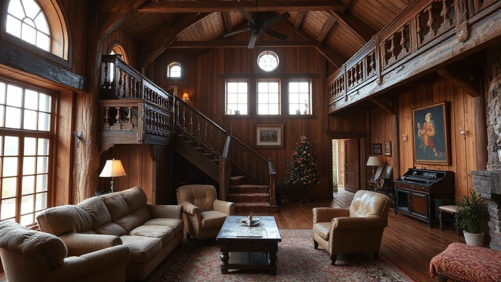 Cozy Medieval Castle Recreation Hall with Observation Deck