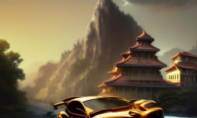 Geisha in Tokyo Drift: Hyperdetailed Portrait