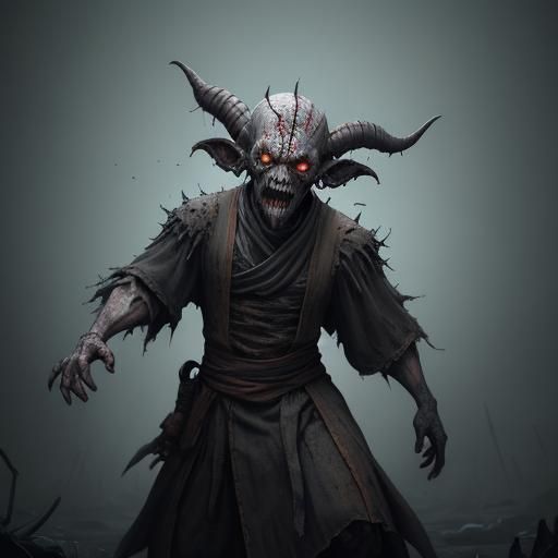 Ethereal Zombie Imp in Monk Robes