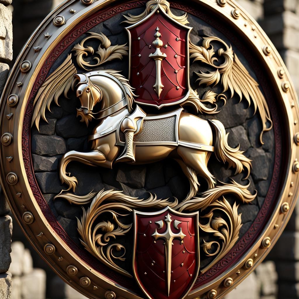 Medieval Shield with Filigree Design Masterpiece