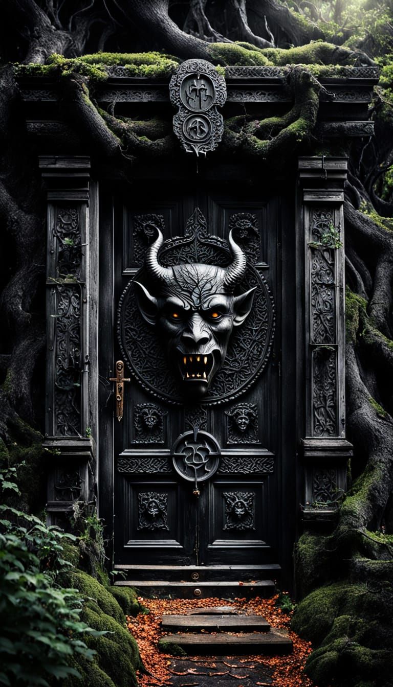 Epic Wooden Door to the Mystical Garden