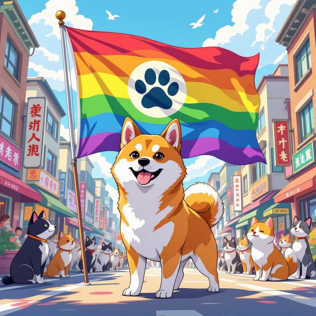 Shiba Inu President Unveils Paw Print Flag