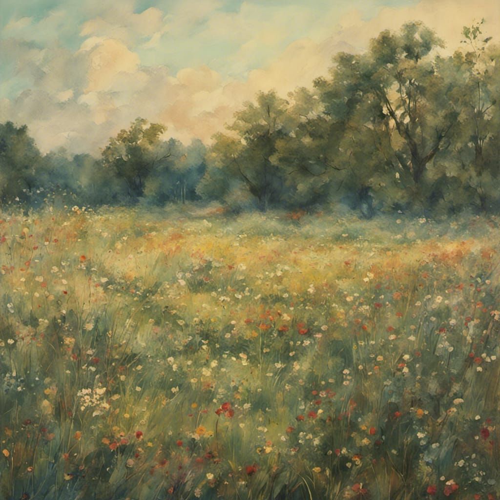 Lush Green Meadow Landscape