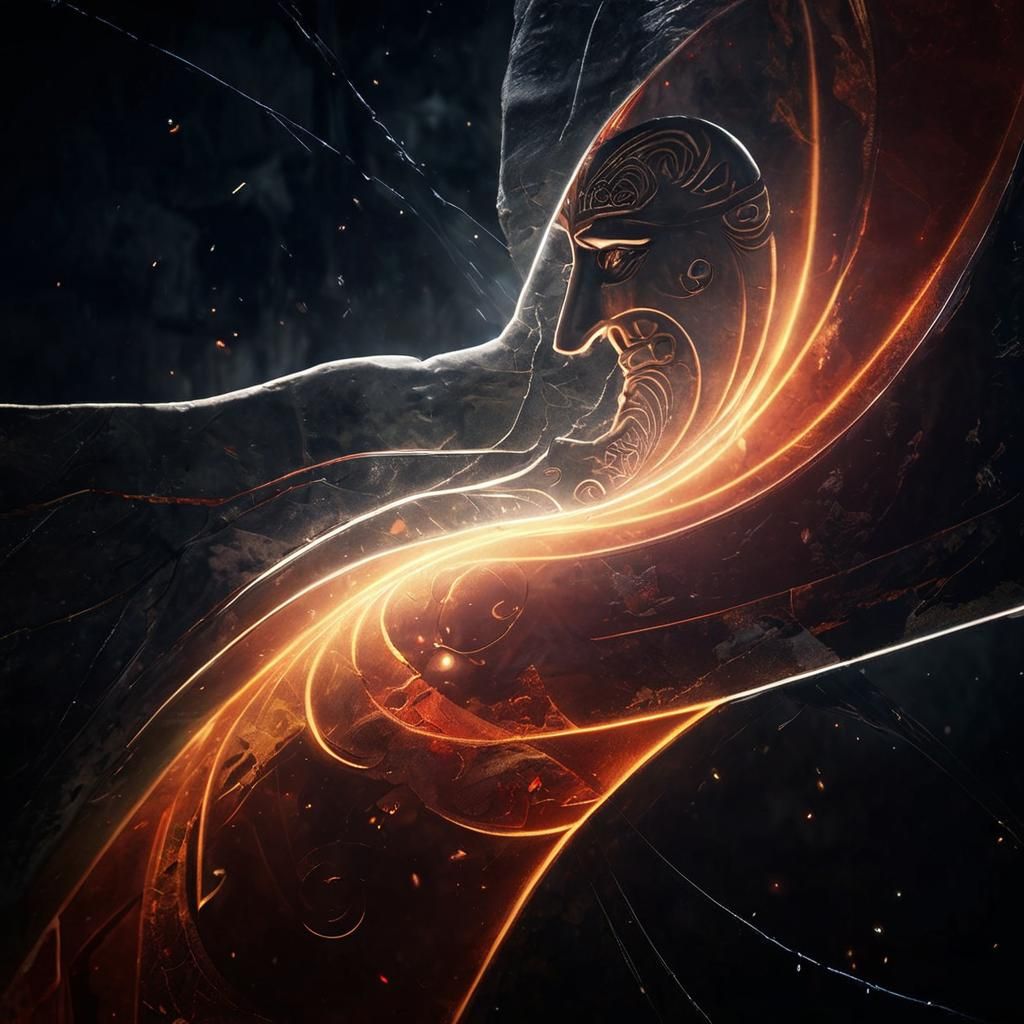 Soldier's Still Reflection in Digital Matte Painting