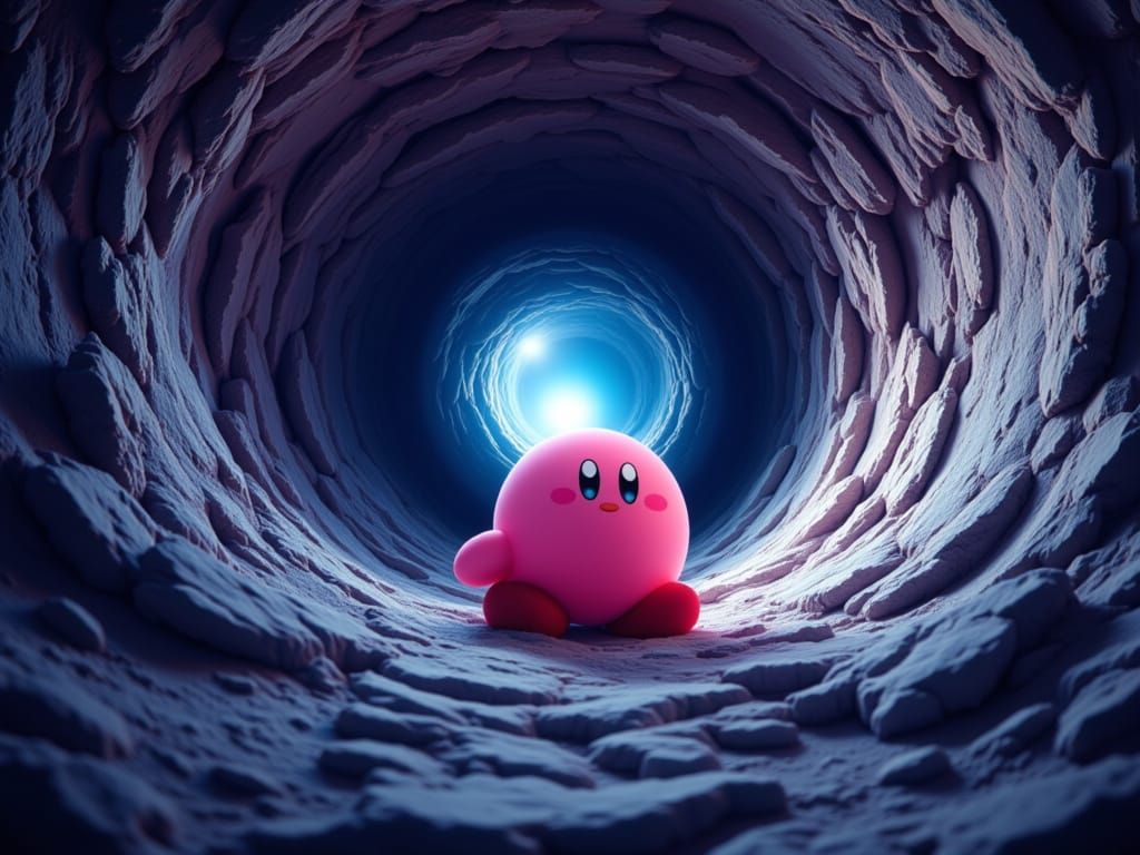 Kirby Consumes the Cosmos in a Galactic Wormhole
