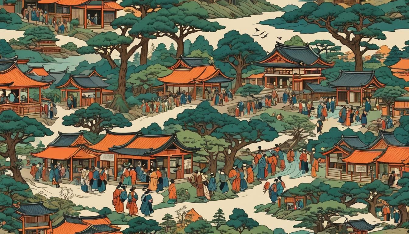 Ukiyo-e Style Festival in Rural Village