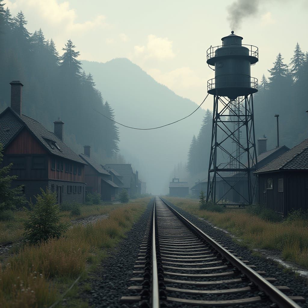 Quiet Industrial Town Inspired by Stalenhag and Mead