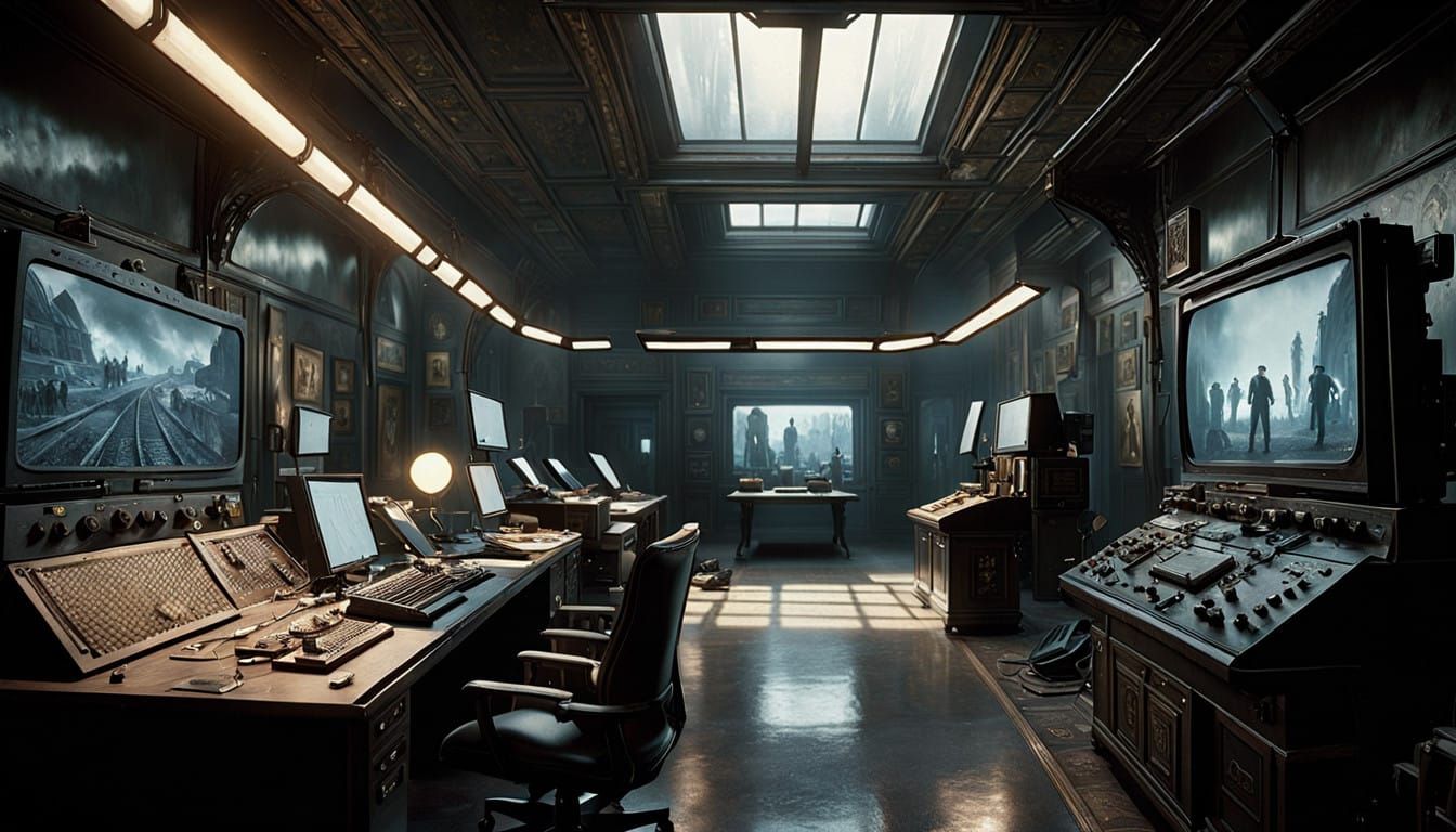 Cyberpunk Computer Scene in Photorealistic Fidelity