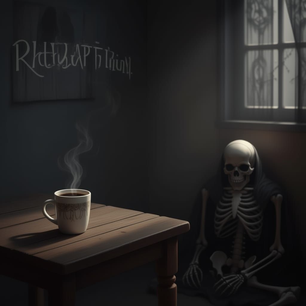 Coffee and Death: A Grim Artistic Vision