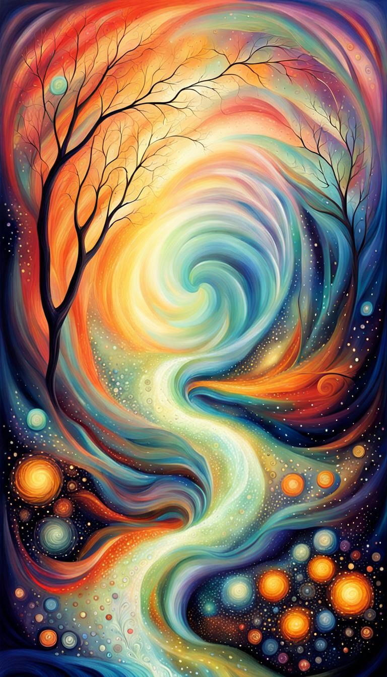 Ethereal Abstract: A Mystical Vision of Love