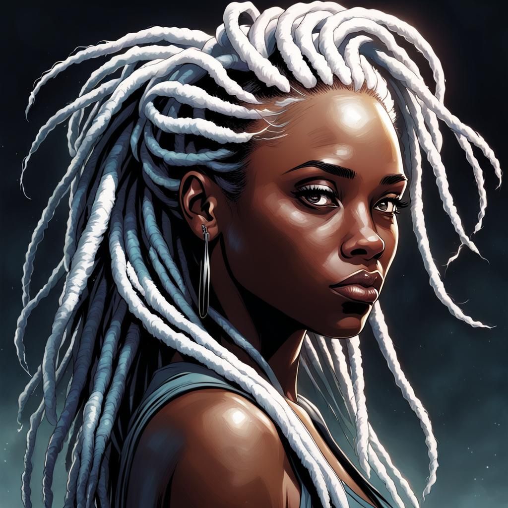 Black Girl with White Dreads: Comic Book Art