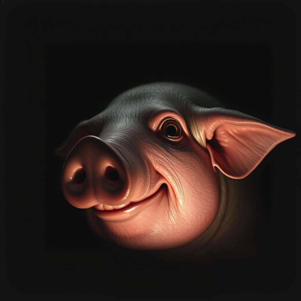 Pigman in Ominous Noctilucent Landscape