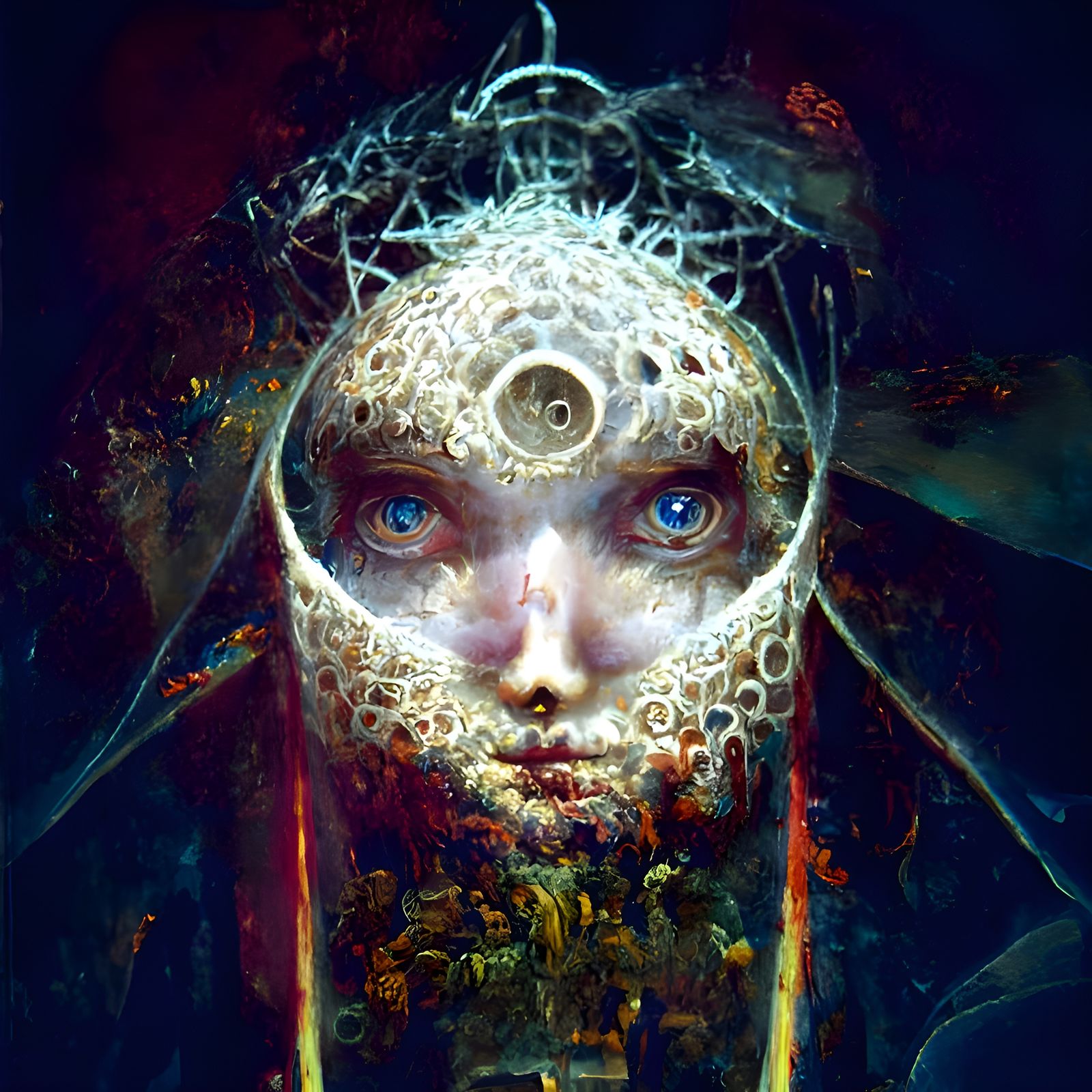 Haunting Portrait of Cassandra as Vintage Photograph