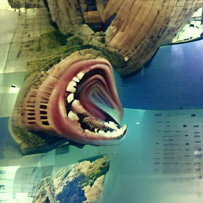 Giant Mouth Devouring the World