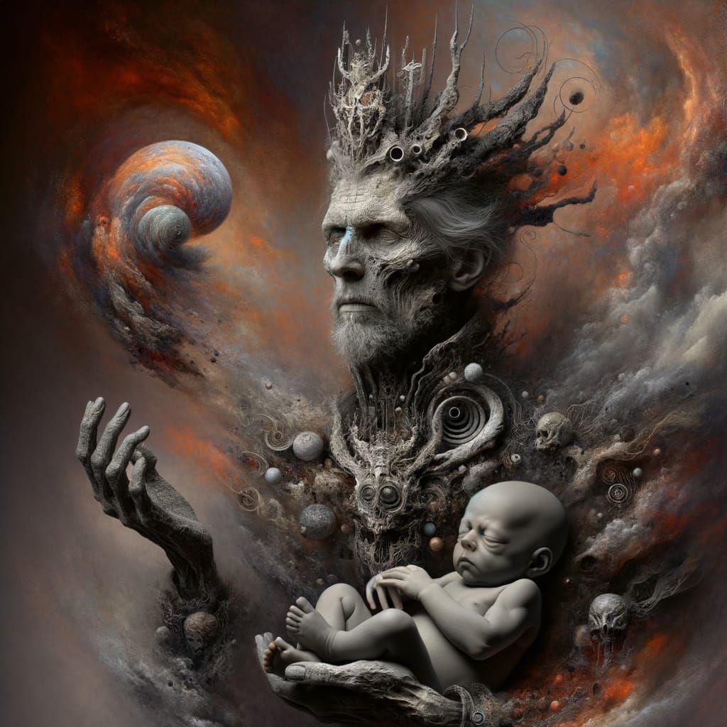 Majestic Otherworldly Ruler with Disturbing Duality