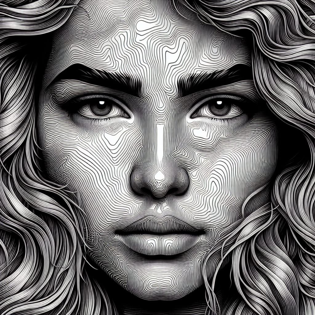 Cartographic Face: A Topographical Portrait