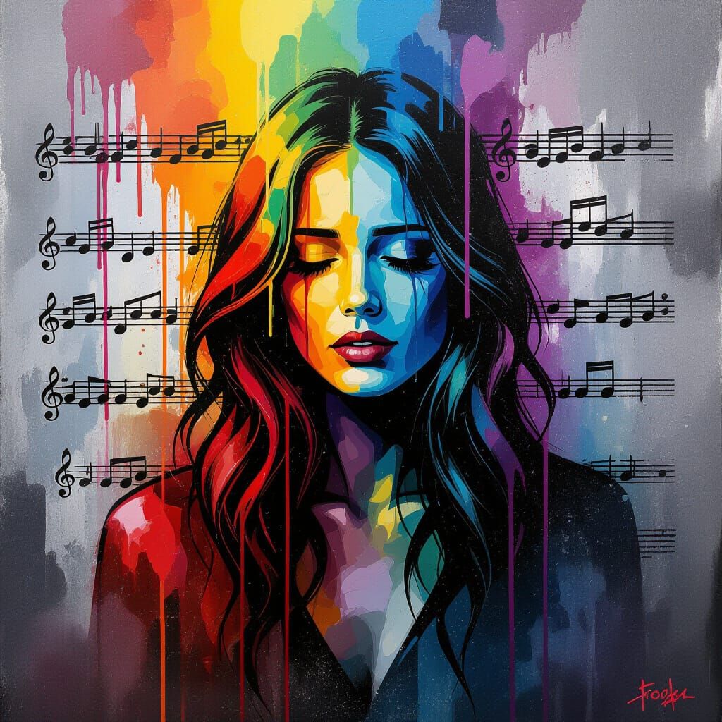 Colorful Graffiti Art with Polychromatic Details