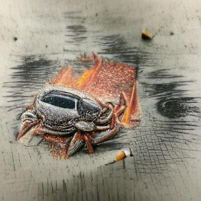 Sad Crab's Supermarket Collection: A Charcoal Drawing