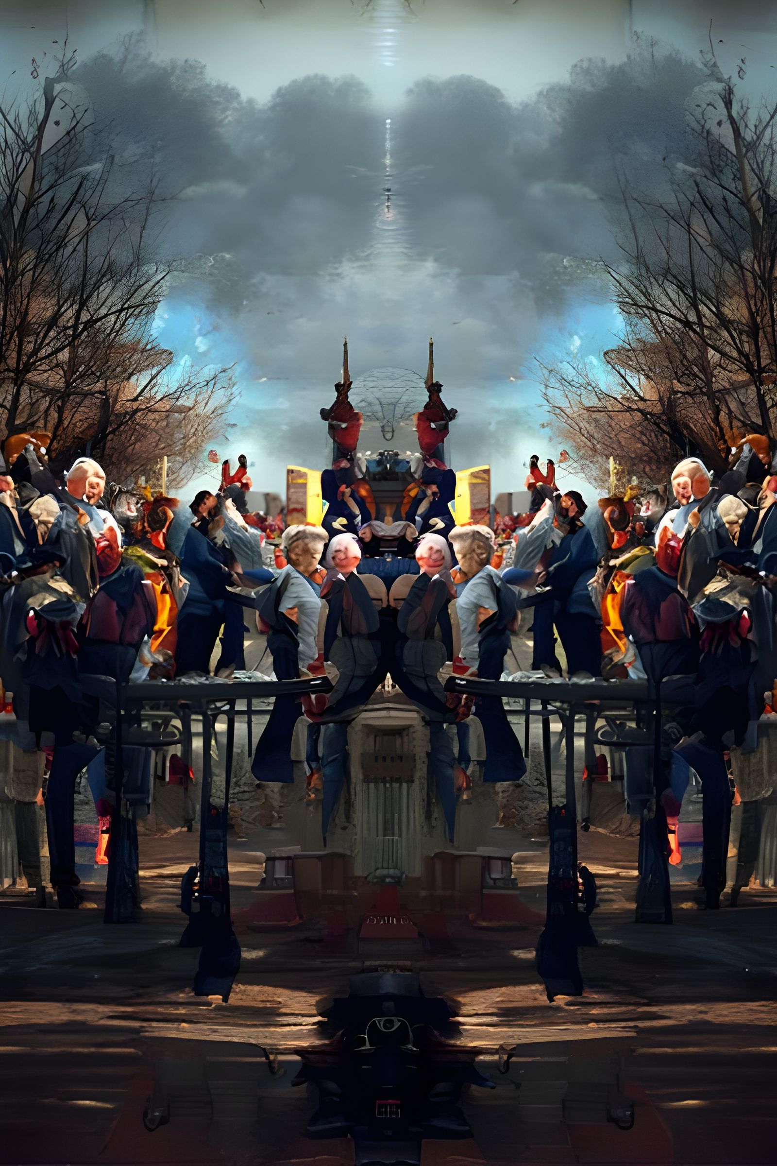 January 6 Insurrection: US Capitol Riot in Neon