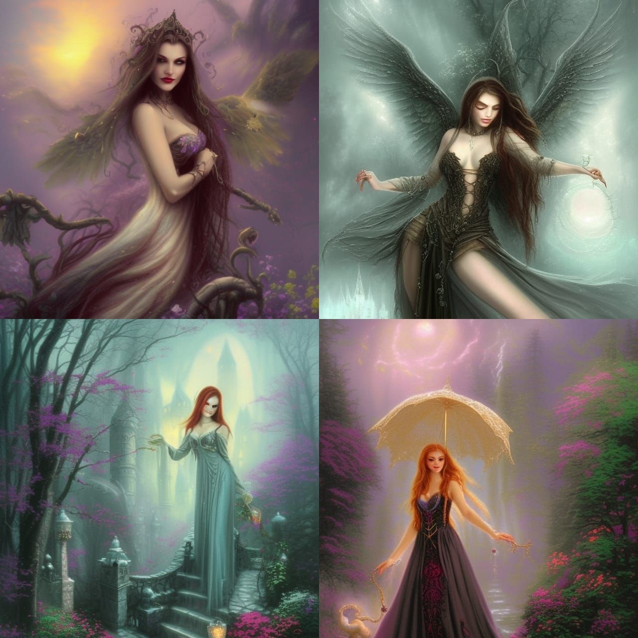 Ethereal Slavic Vampire in a Dark Fantasy Landscape