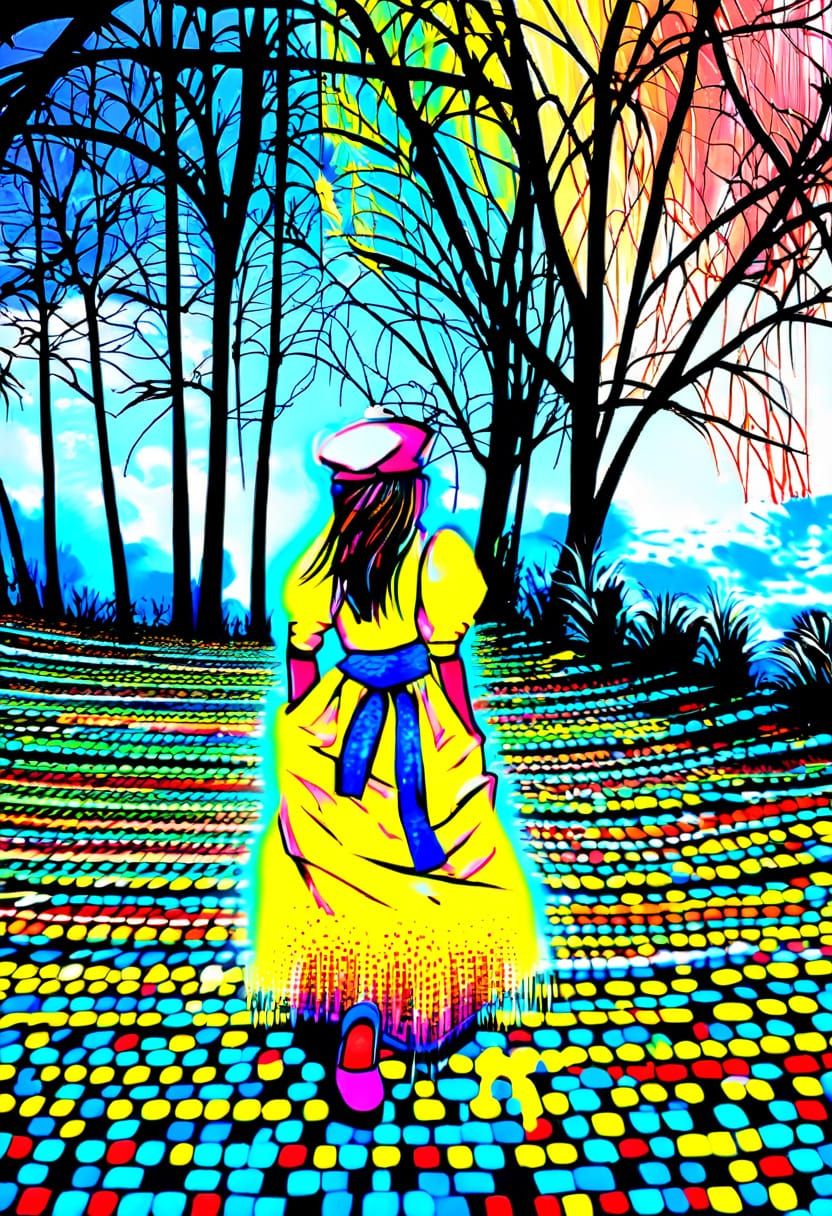 Vibrant Graffiti Explosion in High Contrast Colors