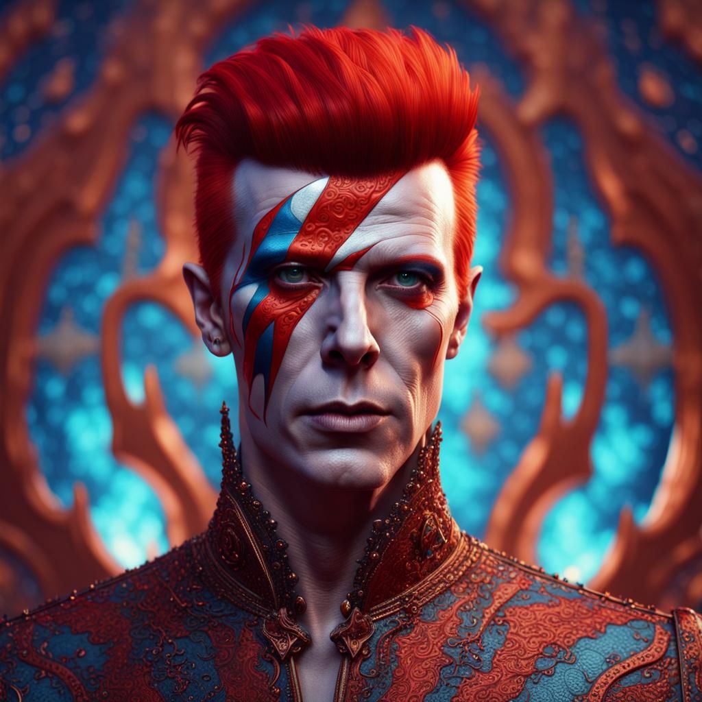 Tobias Forge as Aladdin Sane: Digital Matte Painting