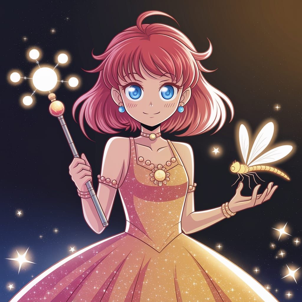 Magical Girl Shines Bright in Vibrant Cel-Shaded Art