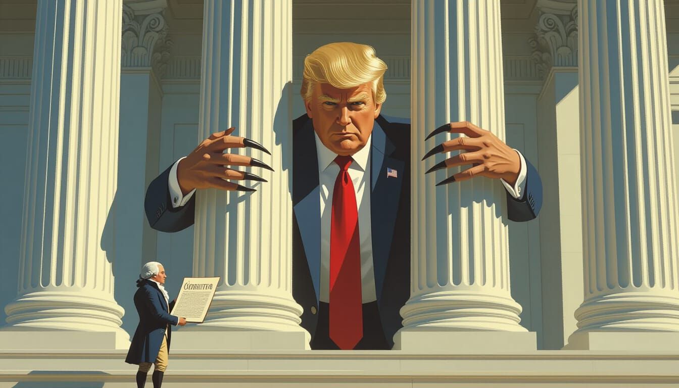 Trump Claws Behind Capitol Columns, Washington Holds Constit...