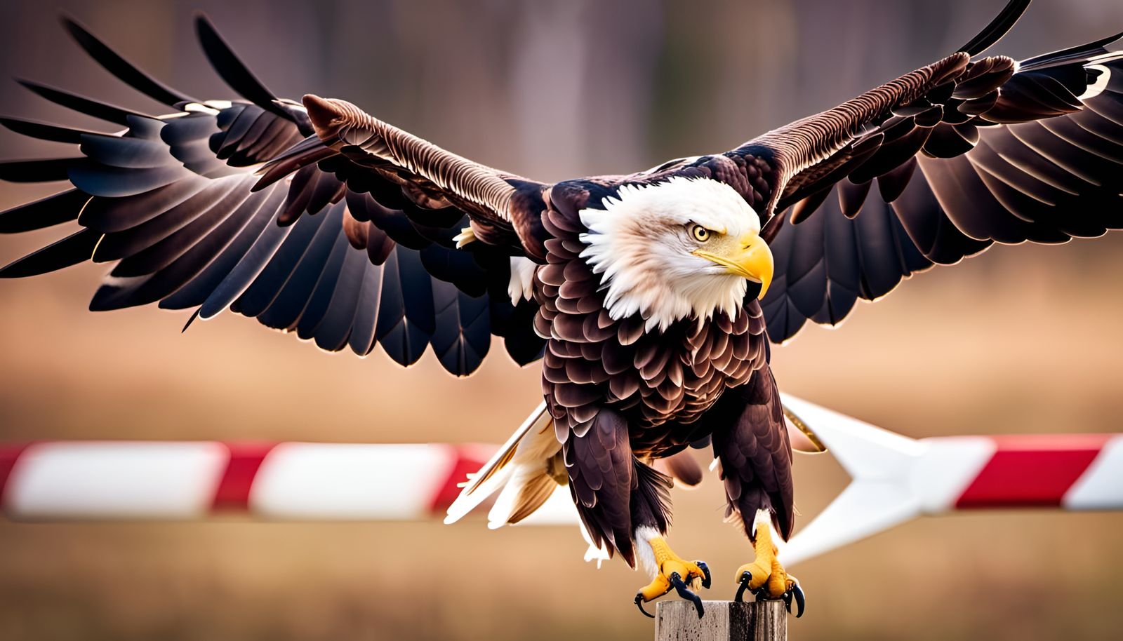 American Bald Eagle Gripping Arrows: Professional Photograph...