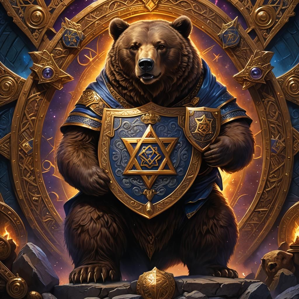 Brave Bear with Shield of David: Concept Art