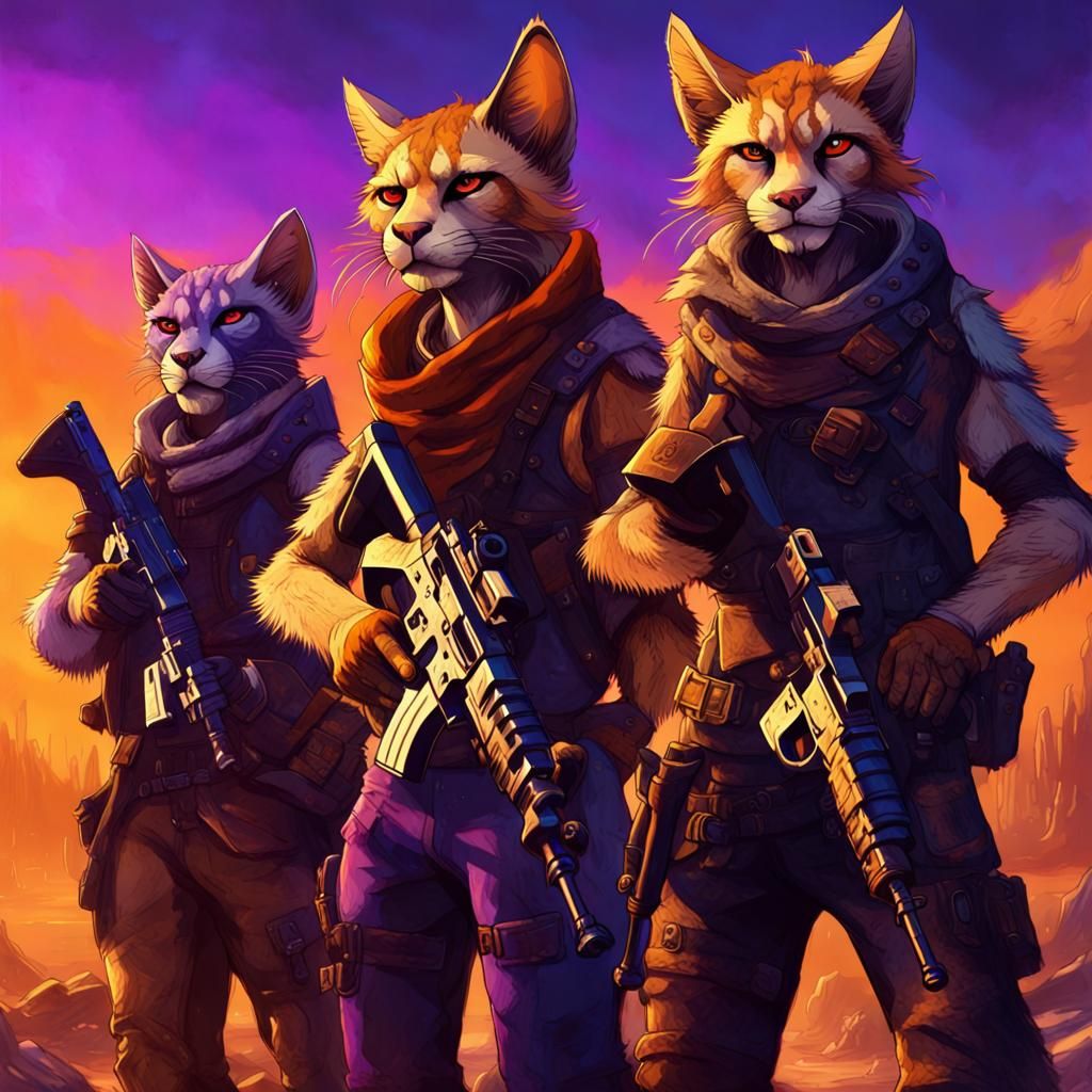 Post-Apocalyptic Khajiit in Wasteland: Fantasy Concept Art