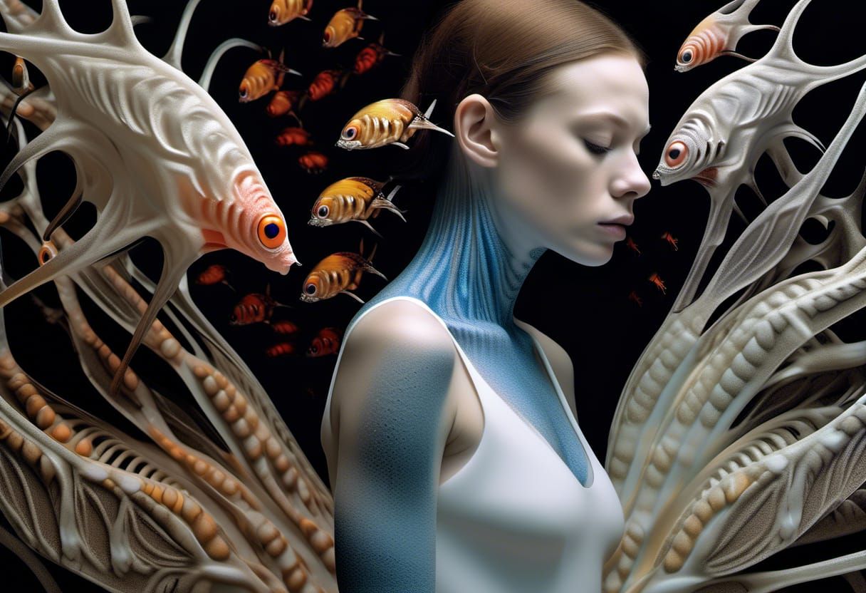 Surreal Portraits in a Pristine Laboratory