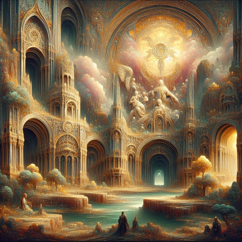 Fantastical Religious Iconography as Matte Painting