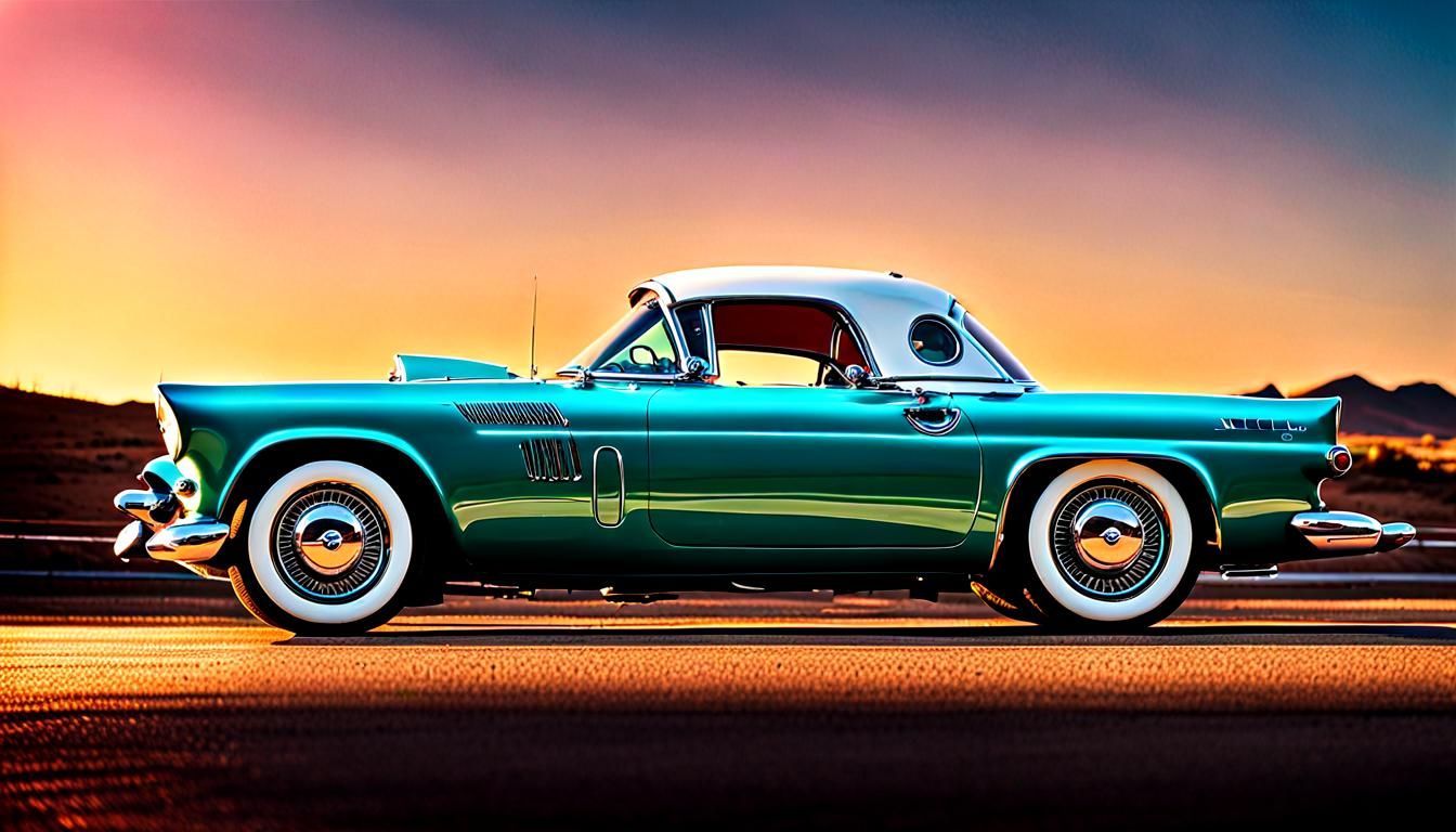 1955 Ford Thunderbird Supercar on Retro Highway