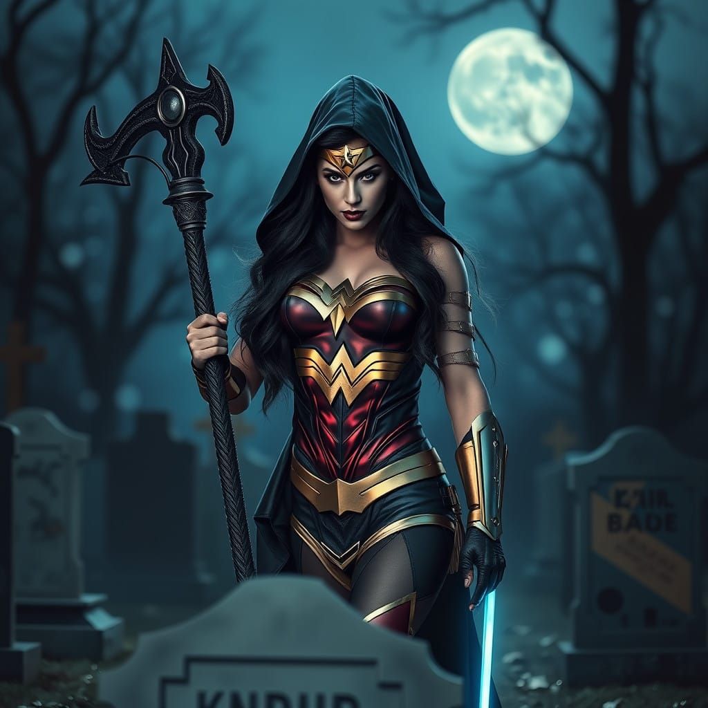wonder woman fills in for the grim reaper