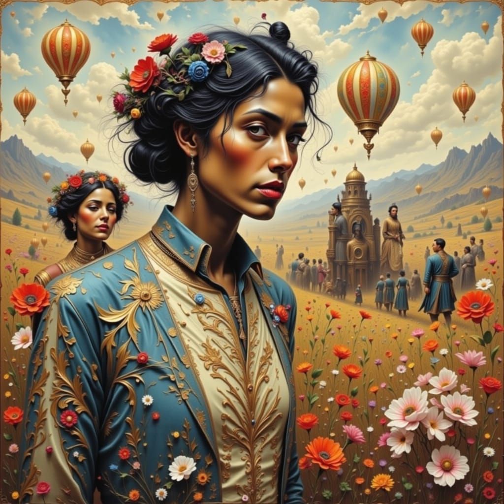 AI Generated Abstract Art with Dynamic Shapes and Colors