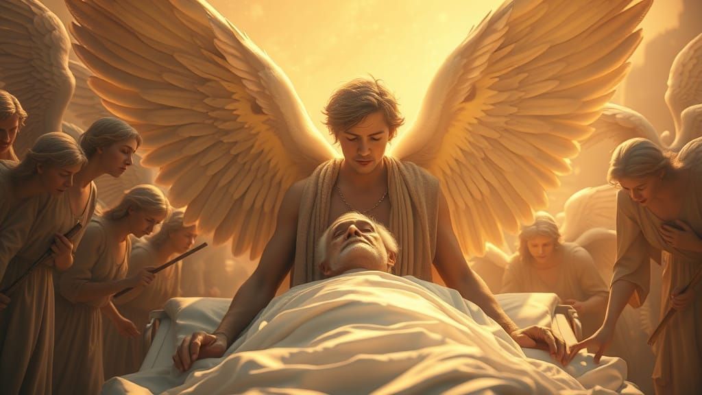 Angel of Death in Warm Golden Light