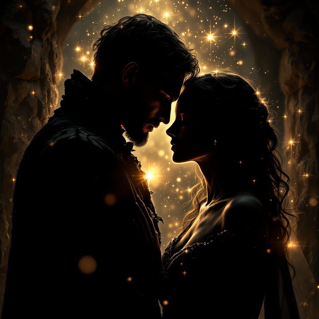 Romantic Candlelit Portrait in Fantasy Style