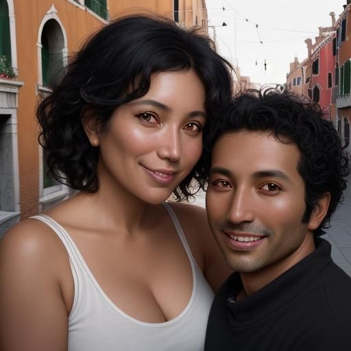 Laughing Couple in Venice, Portrait Photography